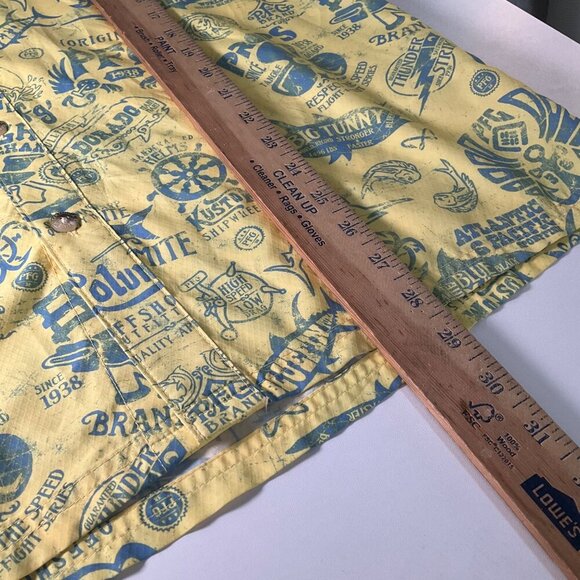 Columbia PFG Omni-Shade Casual Button-Down Shirt Men Size S/P fishing yellow - Picture 3 of 12